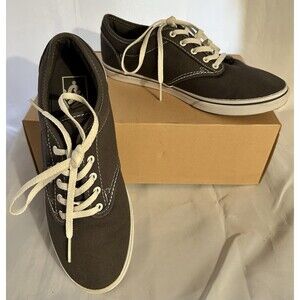 Vans Off The Wall Atwood Shoes Lace Up Womens US 7 Gray Canvas Low Top